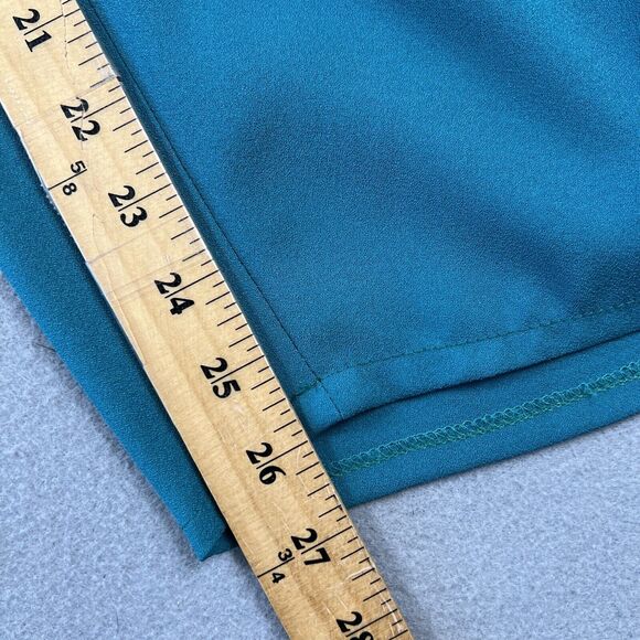 Valerie Villacampa Pleated Lantern Trousers Women’s 1 Blue Green Belted Wide Leg - Picture 10 of 16